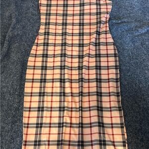 Plaid Sleeveless Dress